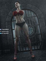 3d abs ashrah athletic athletic_female big_ass big_breasts black_hair breasts busty demon demon_girl female female_focus female_only heels hourglass_figure large_breasts lingerie long_hair makeup mortal_kombat mortal_kombat_1_(2023) navel netherrealm_studios pale-skinned_female pale_skin pinup pinup_girls pinup_pose plague_of_humanity_(artist) standing tagme wide_hips