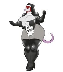 big_breasts breasts cleavage female furry huge_breasts lunarartstudios_(artist) nun tagme thick_thighs wide_hips