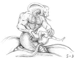 2boys 5-d anal_sex belly belly_inflation big_penis bulge cum cum_in_anus cum_inside cumflated_belly cumflation forked_tongue gay gay_sex inflation male male_only multiple_males naga penetration penis reptile scalie sex size_difference snake tongue yaoi