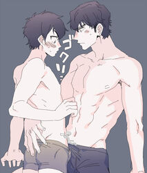 2boys ace_of_diamond briefs bulge frottage multiple_boys sawamura_eijun takigawa_chris_yuu underwear yaoi