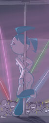 1girls ass blush crowd female gynoid jenny_wakeman looking_at_viewer machine mrmilky my_life_as_a_teenage_robot nipples robot smooth_skin stripper_pole teasing