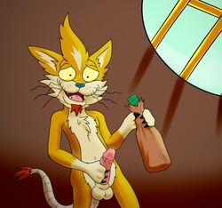 anthro balls feline johawk male male_only mammal masturbation penile_masturbation penis rick_and_morty solo solo_male squanchy