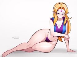 princess zelda from nintendo by jaxdrawz
