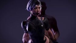 1boy 1girls 3d 3d_animation animated athletic_female black_and_purple_hair blender blender_(software) bobasooba dark-skinned_male doggy_style female forced forced_sex gagged longer_than_30_seconds longer_than_one_minute loop looping_animation medium_breasts namco pantyhose rape raped_by_enemy raped_female reina_mishima runny_makeup runny_mascara short_hair shorter_than_two_minutes sound standing_doggy_style tagme tekken tekken_8 toned toned_female video