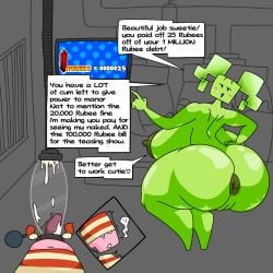 1boy 1girls after_cumshot alternate_version_available anus areolae asinine247 ass barefoot blush cock_milking commission commissioner_upload completely_nude completely_nude_female cum debt dirty_talk drained drained_balls dungeon english_text female femdom full_body green_body huge_ass huge_breasts joi male mario_(series) milking milking_machine mimi_(super_paper_mario) naked naked_female nipples nude nude_female open_mouth open_smile paper_mario passed_out penis penis_milking penis_milking_machine prisoner pussy small_penis smile super_paper_mario text voluptuous voluptuous_female