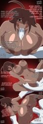 1boy 1boy1girls 1girl 1girl1boy alice_(fundamental_paper_education) anonymous_male big_breasts blowjob boobjob brown_skin defeated demon demon_girl fucked_senseless fundamental_paper_education fundamental_paper_education_oc mister_freddie_artist netorare ntr rape raped_girl sex sex_from_behind sweat tags_request tongue tongue_out unknown_male