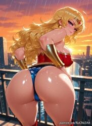 1girls 2026 ahoge ai_generated anime ass bangs bare_shoulders big_ass big_breasts blonde_hair bracelets_of_submission bracer breasts building buttocks city cityscape closed_mouth cloud cosplay crossover dc dc_comics earrings eye_contact female female_focus female_only from_behind highres huge_ass jewelry large_ass large_breasts long_hair looking_at_viewer looking_back neutral_expression nsfw outdoors panties patreon patreon_username purple_eyes railing rain rognezart rwby shiny shiny_skin sky smile smiling solo star_\\\\\\\\\\\\\\\\\\\\\\\\\\\\\\\\\\\\\\\\\\\\\\\\\\\\\\\\\\\\\\\\(symbol\\\\\\\\\\\\\\\\\\\\\\\\\\\\\\\\\\\\\\\\\\\\\\\\\\\\\\\\\\\\\\\\) star_earrings strapless sunset thick_thighs thighs underwear vambraces very_long_hair watermark web_address wet wonder_woman_(cosplay) wonder_woman_(series) yang_xiao_long