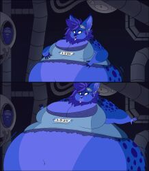 lj_caffie female furry inflation blueberry_inflation breasts big_breasts huge_breasts thick_thighs wide_hips tagme cleavage