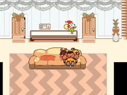 1boy 2d 3girls 3girls1boy animated anthro asgore_dreemurr carol_holiday couch cum cum_in_pussy cum_inside cum_on_floor cumming cumshot deer deltarune deltarune_chapter_4 dess_holiday dmoons female_on_human fucking furry furry_female human human_on_anthro kris_(deltarune) male_on_anthro mother_and_daughter naked naked_female naked_male noelle_holiday nude nude_female nude_male orgy ovum pixel_art sex sister sisters sperm sperm_cell sperm_meets_ovum spying undertale_(series)