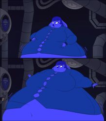 lj_caffie female furry inflation blueberry_inflation breasts big_breasts huge_breasts thick_thighs wide_hips tagme cleavage