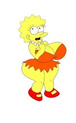 big_ass big_breasts big_hips breasts dat_ass lisa_simpson maxtlat surprise the_simpsons wide_hips yellow_body