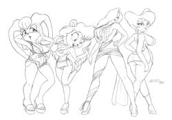 2015 4girls anthro areola ass bear big_breasts big_butt bimbo breasts busty canine cleavage clothed clothing dat_ass disney dress erect_nipples eyeshadow female furry goof_troop hair_over_one_eye high_heel_boots high_heels hourglass_figure human jean_shorts jessica_rabbit julie_bruin lagomorph lipstick makeup mammal microskirt milf monochrome nipples panties peg_pete pussy rabbit scificat sketch skimpy sonic_(series) tagme tiny_toon_adventures vanilla_the_rabbit voluptuous warner_brothers who_framed_roger_rabbit