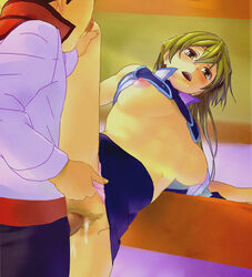 1boy blonde_hair breasts erect_nipples female large_breasts long_hair male nipples penetration penis pussy sex spread_legs straight tenjouin_asuka ts422 vaginal_penetration yu-gi-oh! yu-gi-oh!_gx