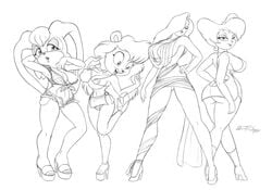 2015 4girls anthro areola ass bear big_breasts big_butt bimbo breasts busty canine cleavage clothed clothing dat_ass disney dress erect_nipples eyeshadow female furry goof_troop hair_over_one_eye high_heel_boots high_heels hourglass_figure human jessica_rabbit julie_bruin lagomorph lipstick makeup mammal microskirt milf monochrome nipples panties peg_pete pussy rabbit scificat sketch skimpy sonic_(series) tagme tiny_toon_adventures vanilla_the_rabbit voluptuous warner_brothers who_framed_roger_rabbit