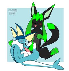 2015 blush c1-11131 duo eeveelution erection feral foot_fetish footjob glaceon male nintendo open_mouth paws penis pokémon_(species) pokemon pokemon_(species) simple_background smile vaporeon video_games yaoi