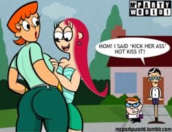 2milfs ass breasts cartoon_network dexter dexter's_laboratory dexter's_mom female grope imminent_sex imminent_yuri large_breasts mandark mcpartyworld milfs mother_and_son mothers_and_sons multiple_girls oceanbird_astronomonov yuri