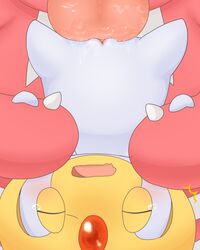 ambiguous_gender clitoris duo female kitigaru legendary_pokemon lickilicky licking nintendo open_mouth pokemon pussy pussy_juice tears tongue tongue_out uxie video_games