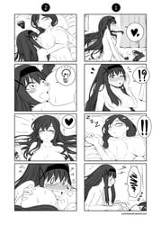 comic cousins female incest kitajima_kaede kitajima_sara monochrome multiple_girls sono_hanabira_ni_kuchizuke_wo yuri yuriwhale