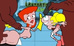 anal anal_sex artist_request cartoon_network dark-skinned_male dark_skin dee_dee_(dexter's_laboratory) dexter's_laboratory dexter's_mom doggy_style female human interracial male milf mother_and_daughter nipples partial_male penis pussy rape sex straight