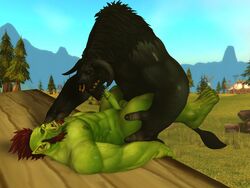 3d anal anal_sex balls bara duo erection gay horn male male_only muscle_gut muscles muscular muscular_arms muscular_ass muscular_back muscular_butt muscular_legs muscular_male orc penis rohanhunt tauren warcraft