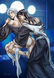 bleach byakuya_kuchiki ishida_ryuuken kuchiki_byakuya ryuuken_ishida tagme yaoi