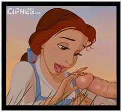 beauty_and_the_beast belle brown_hair cipher clothes disney disney_princess female hair human male penis straight tagme