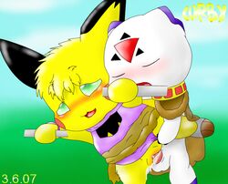 2007 crossover culumon curby digimon digimon_(species) digimon_tamers pichu pokemon sex