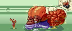 balls blaziken df43_(artist) furry hyper hyper_balls hyper_genitalia hyper_muscles hyper_penis hyper_testicles male muscles penis pokemon pokemon_(species) poodledoodles testicles