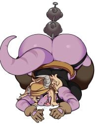 2025 anal anal_beads anal_sex anthro ass ass_up bent_over big_breasts big_butt blonde_hair breasts cass_(simplifypm) digital_media_(artwork) dragon female hair hi_res horn huge_butt huge_hips huge_thighs looking_pleasured mythological_creature mythological_scalie mythology naval_mine pb_doodles penetration purple_body purple_scales scales scalie sex_toy solo tail thick_tail thick_thighs tongue tongue_out wide_hips