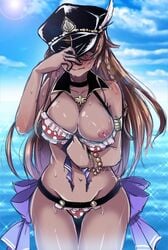 1girls bikini blush breasts female female_only granblue_fantasy lecia_(granblue_fantasy) nipples solo tagme yunodon0315