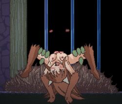 animated cunnilingus eluku female monster oral rape reverse_forced_oral wolf_dungeon