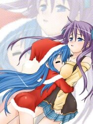 2girls artist_request female kagami_hiiragi konata_izumi lucky_star tagme