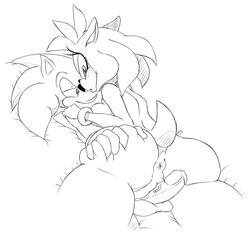 amy_rose anthro anus balls bluechika female fur hedgehog male penis pussy sonic_(series) sonic_the_hedgehog straight