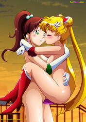 2girls bishoujo_senshi_sailor_moon blonde_hair blush boots dildo double_dildo female female_only gloves green_eyes human kissing_cheek lifted long_hair makoto_kino multiple_females multiple_girls nude penetration sailor_jupiter sailor_moon small_breasts usagi_tsukino vaginal_penetration very_long_hair yuri yurihaven.com