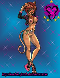 breasts female female_only high_heels madam-fetish monster_high platform_heels solo standing tagme tail toralei toralei_stripe wedge_heels