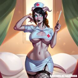 ai_generated athena draenei draenei_female goddess nurse sexy thick_thighs world_of_warcraft xoathena