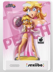 1girls amiibo blonde_hair blue_eyes breasts busty character_name cleavage clothing dress ear_piercing earrings elbow_gloves eyelashes female female_only full_body gloves high_heels hourglass_figure huge_breasts in_a_box legs linkartoon lips lipstick looking_at_viewer mario_(series) nintendo open_mouth pelvic_curtain piercing pink_dress pink_lips princess princess_peach revealing_clothes royalty skimpy skimpy_dress smile solo standing stiletto_heels super_smash_bros. thigh_strap thighs umbrella very_high_heels voluptuous watermark