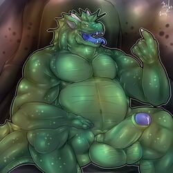 1boy 2015 anthro balls beckoning belly biceps big_balls big_muscles big_penis bristles chubby dragon erection fangs horn huge_balls huge_cock huge_muscles looking_at_viewer male male_only musclegut muscular muscular_male nude open_mouth pecs penis precum scales scalie solo thick_penis tongue uncut