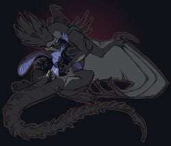 alien alien_(franchise) bodily_fluids deinonychus dinosaur dragon dromaeosaurid duo european_mythology female feral fluid_on_face french_kissing genital_fluids hi_res kissing male male/female male_xenomorph manhandling mazie_(hjtm) mythological_creature mythological_scalie mythology owishka penetration prehistoric_species reptile riding saliva scalie size_difference theropod vaginal_fluids vaginal_penetration western_dragon xenomorph