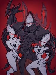 2girls alarak alien alien_girl blizzard_entertainment breasts female female_protoss humanoid looking_at_viewer protoss starcraft tagme uncledrugoon