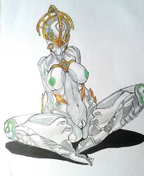 armor bodysuit breasts feet female nipples nyx_(warframe) nyx_prime_(warframe) prime_warframe pussy solo tenno warframe