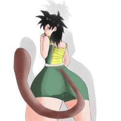 ass ass_focus dragon_ball_z dripkakarot09 gine saiyan_armor saiyan_girl saiyan_tail smile