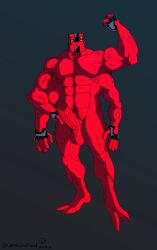 4_arms alien balls bara ben_10 ben_tennyson boner erection fourarms genericboxhead male male_only muscles muscular nude penis red_arms red_balls red_body red_chest red_feet red_fingers red_hands red_head red_legs red_penis red_skin red_toes solo solo_male tetramand