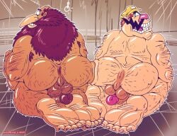 2boys anus arm_hair armpit_hair ass ass_hair back_hair balls beard body_hair brown_hair daddy dilf duo facial_hair fat fat_ass fat_man feet gay genitals hairy hairy_male hat human human_only indoors jusosleep kneeling leg_hair light-skinned_male light_skin looking_back male male_only mammal mario_(series) mature mature_male mature_man moustache nintendo nude nude_male obese obese_male oc open_mouth original_character overweight overweight_male penis pink_nose shaggy_hair soles testicles wario yaoi yellow_hat