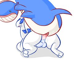 all_fours anal anal_sex ass balls doggy_style duo from_behind legendary_pokemon lugia lying male nintendo on_front pcred566 penetration penis pokemon pokemon_(species) sex simple_background video_games wailord white_background yaoi