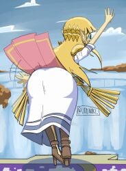 1female 1females 1girls 1woman 2d 2d_(artwork) 2d_artwork artist_logo artist_name artist_signature ass ass_focus ass_up bending bending_forward bending_over bending_over_position bent_forward bent_over big_ass blonde_female blonde_hair blonde_hair_female blonde_pubic_hair blue_eyes blue_sky booty butt_focus butt_up clothed clothed_female dress dressed earrings elf elf_ears elf_female elf_girl female from_behind high_heels jewelry long_hair nintendo pointy_ears princess princess_zelda sky smiling sole_female solo solo_female super_smash_bros. super_smash_bros._ultimate the_legend_of_zelda the_legend_of_zelda:_a_link_between_worlds the_legend_of_zelda:_a_link_to_the_past tiara triforce udonoki video_game video_game_character video_game_franchise video_games waterfall waving white_dress yellow_hair yellow_hair_female zelda_(a_link_between_worlds) zelda_(a_link_to_the_past)