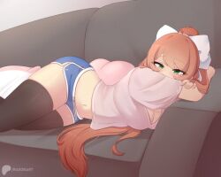 monika (doki doki literature club) from doki doki literature club by raionart