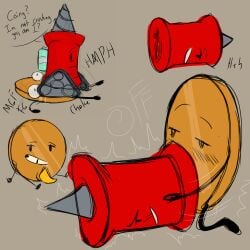 1boy 1girls 2d 2d_(artwork) anus asphyxiation battle_for_dream_island bfb bfdi bfdia blush blush cock coin coiny cunnilingus digital_drawing_(artwork) doggy_style eating_pussy facesitting fizzyfox_(artist) from_behind male/female mechanical object_shows partners pin pin_(bfdi) presenting pussy pussy_eating seductive sex sketch suffocation tentacle tpot vagina