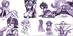 2015 animal_crossing anthro breasts canine crossover dog feline female friendship_is_magic fur human humanized isabelle_(animal_crossing) katt_(breath_of_fire) lumineko male mammal marin monochrome my_little_pony nintendo partial_male penis pikachu pokemon pussy riesz straight the_legend_of_zelda tiger twilight_sparkle_(mlp) video_games