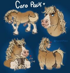 animal_genitalia animal_penis anus ass balls draft_horse equid equine equine_genitalia equine_penis feral flirting flirting_with_viewer genitals hi_res hooves horse male mammal penis perineum presenting presenting_hindquarters puffy_anus solo telegram_sticker yamatopawa